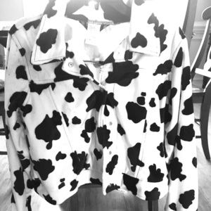 Cow print jacket.  Large